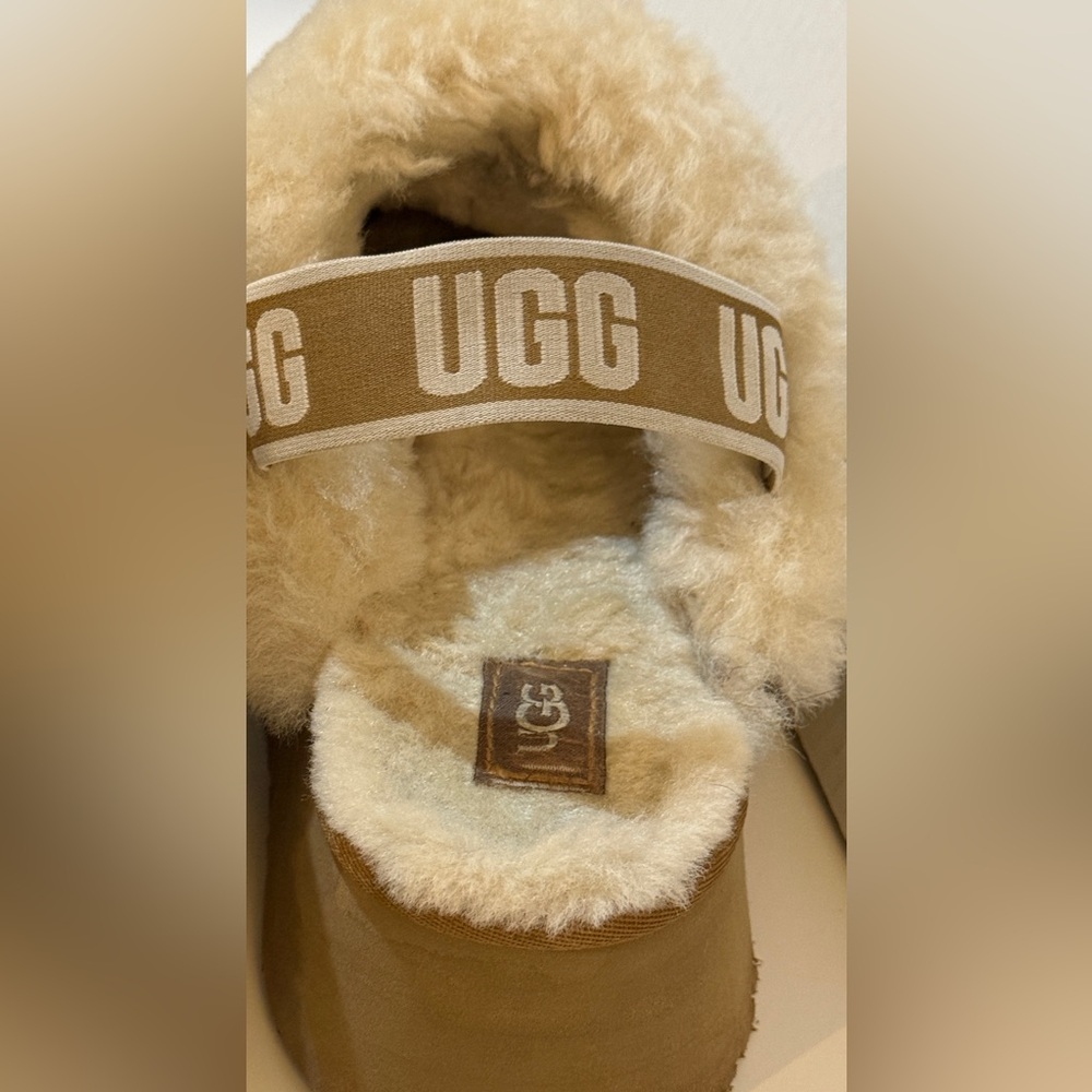 UGG Shearling Platform Slippers Shoes Funkette - Picture 8 of 12